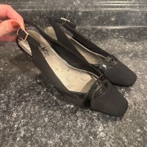 Coach‎ and Four Slingback Black Heels Size 6
